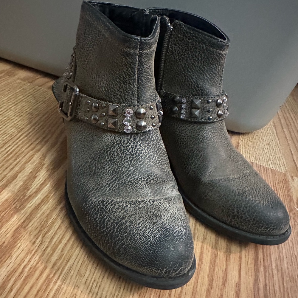 Studded Black Ankle Boots